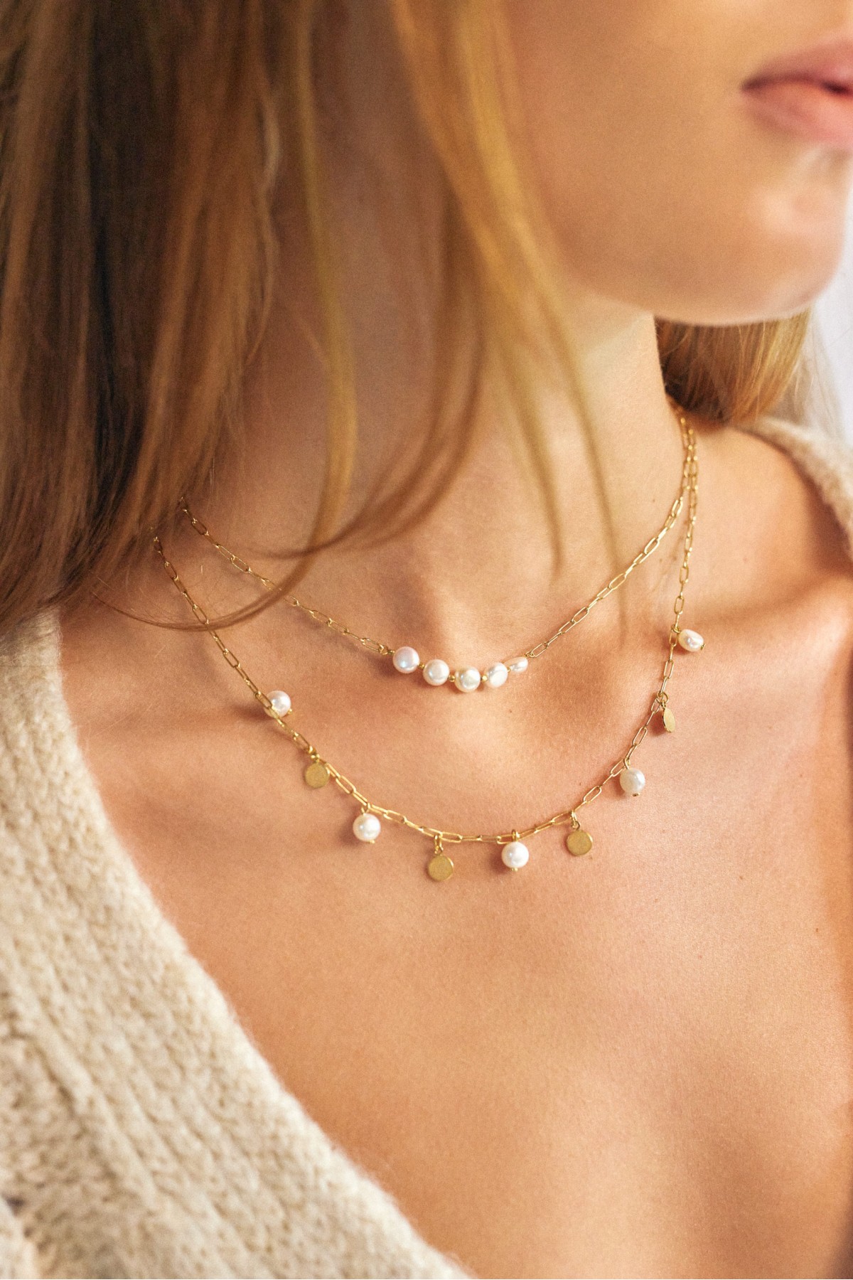 Pearls & Circles Necklace