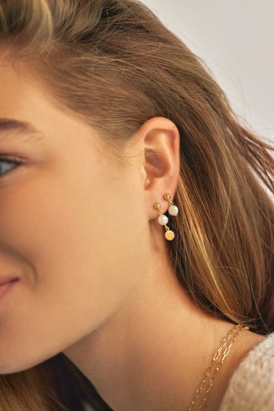 Pearl & Circles Earrings