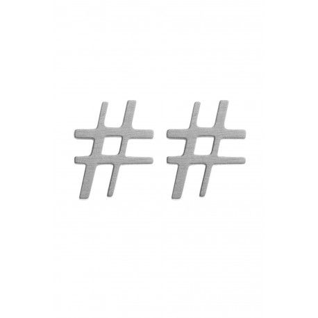 Brincos Hashtag