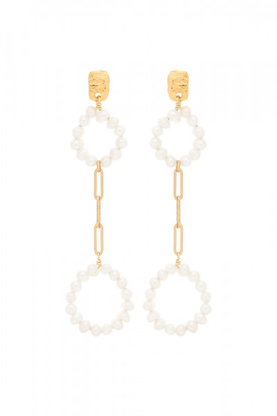 Pendientes Pearly Circle Double