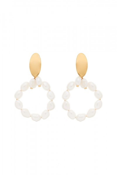 Pendientes Pearly Circle XL
