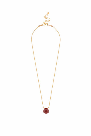 Burgundy Drop Necklace