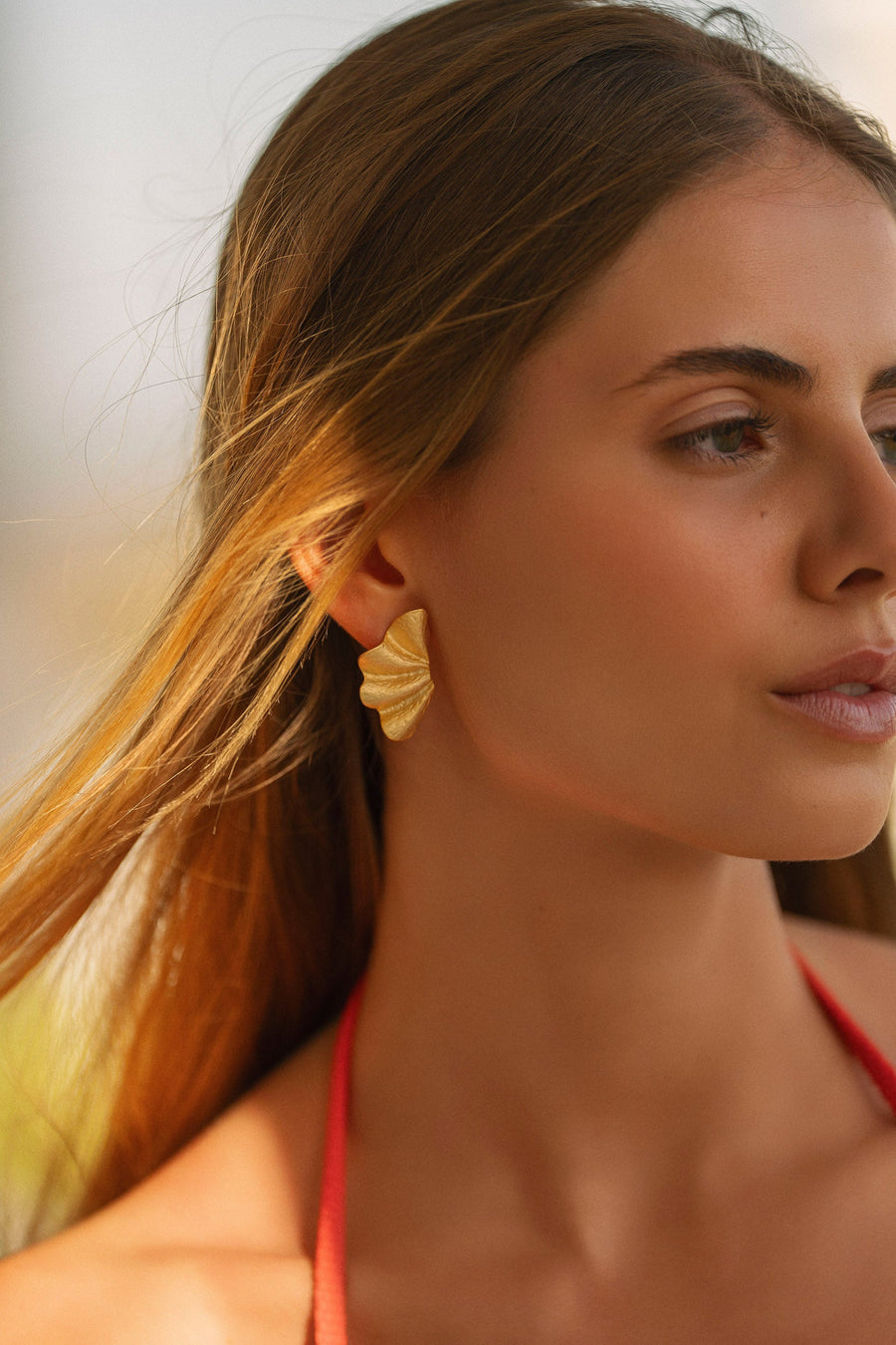 Taormina XL earrings in the evening sun, A Paradise Called Portugal by Sofia Godinho