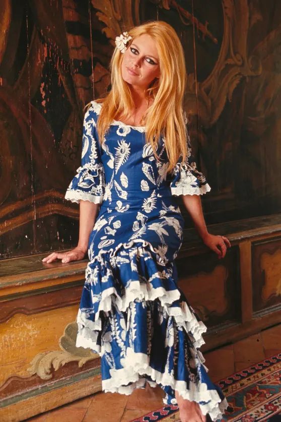 Brigitte Bardot at her home in Saint Tropez in 1968
