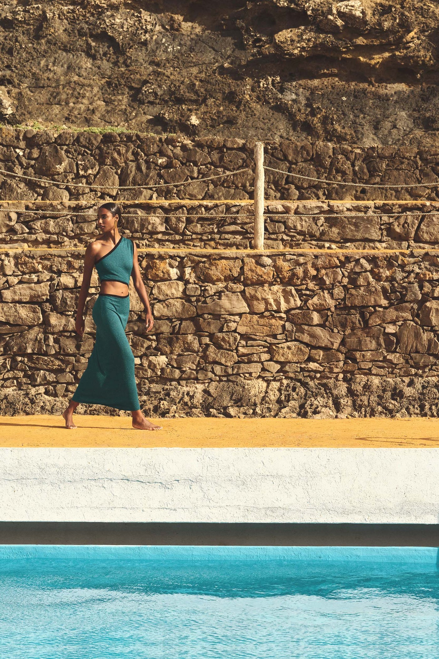 Freshwater pearls on a golden chain worn close to the skin, Sofia Godinho