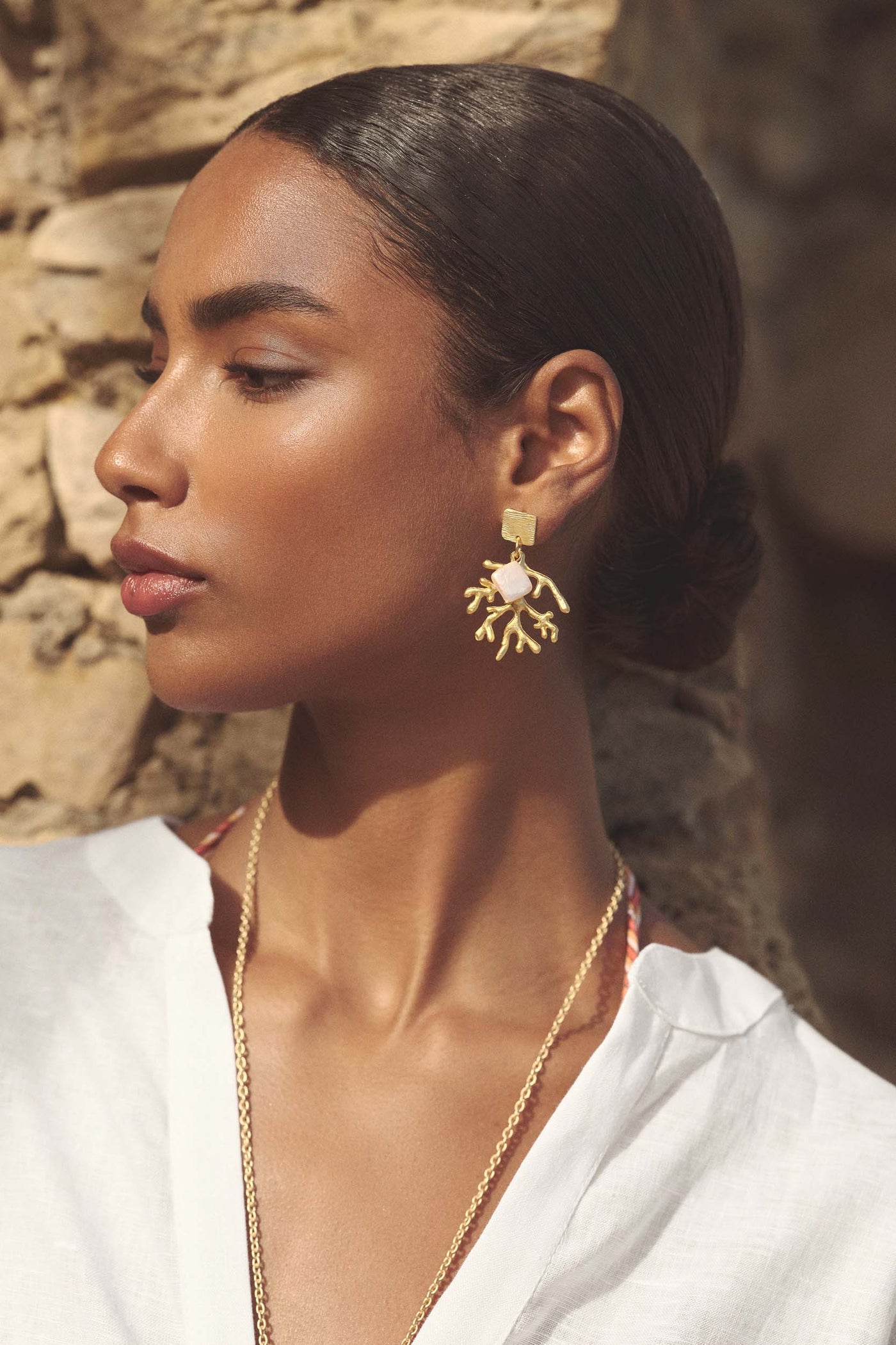 Freshwater pearl jewellery worn against the skin, Sofia Godinho