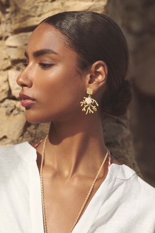 Seaweed Pearl Earrings