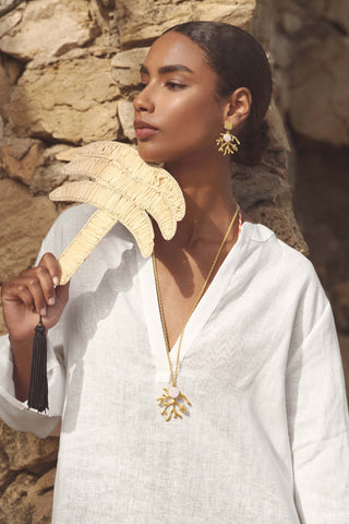 Boucles d'Oreilles Seaweed Pearl